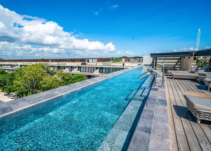 Luxury 2 Bedroom - Infinity Pool At Awa Residences In Playacar, Awa 107 Apartment *